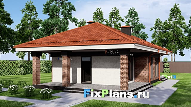 Одноэтажный дом F-15074