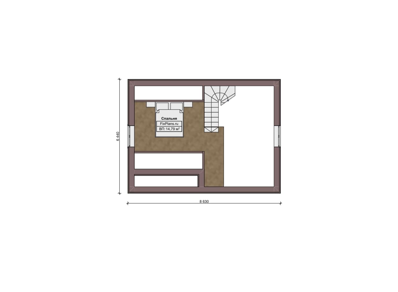 План мансардного этажа — проект F-15569
