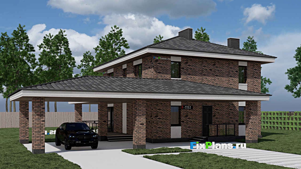 Двухэтажный дом F - 1151 — фасад