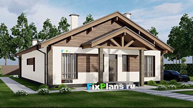 Одноэтажный дом F-4787
